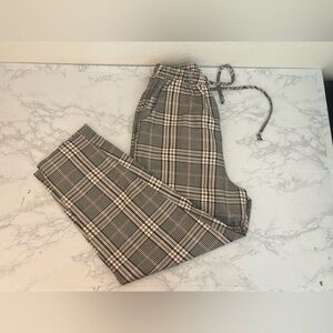 Wild Fable Gray Black Plaid Ankle Stretch Pants Womens Size XS  Preppy C2
